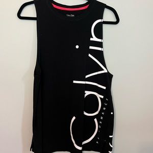 Calvin Klein Athletic Top - Black Sleeveless - Small